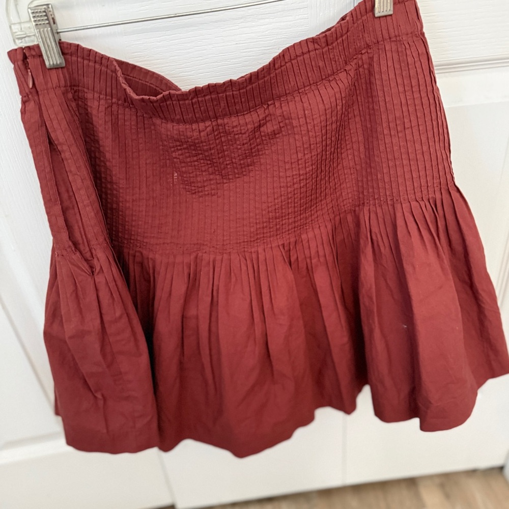 Anthropologie A-Line Skirt in Rich Red